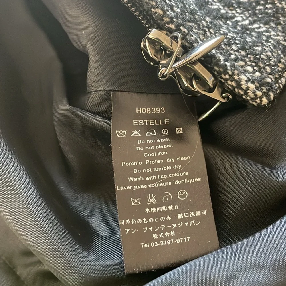 Anne Fontaine Tweed Zip Up Jacket Pockets Size 38 US 4 - Picture 12 of 13